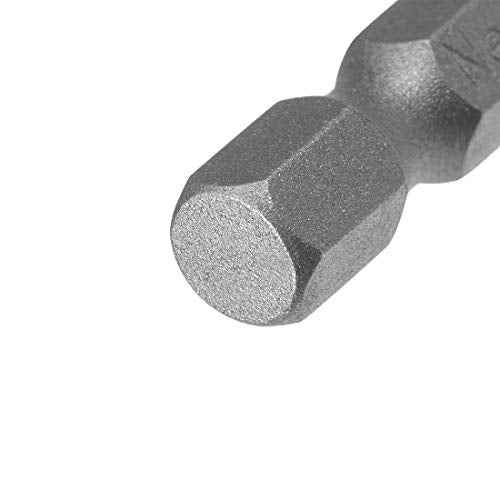 uxcell 5 Pcs 5mm Slotted Tip Magnetic Flat Head Screwdriver Bits, 1/4 Inch Hex Shank 6-inch Length S2 Power Tool