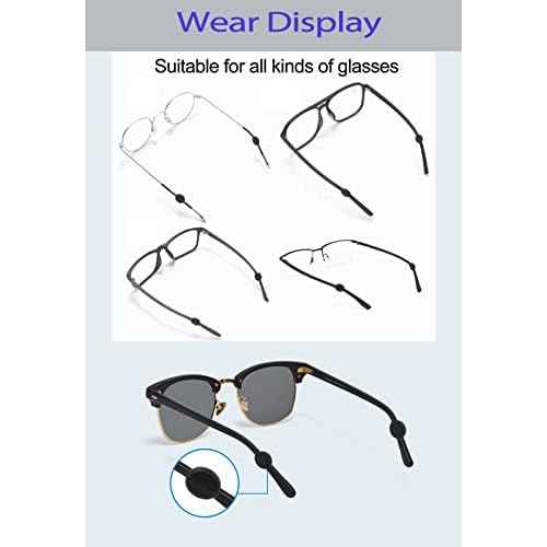 lvvfit Silicone Eyeglasses Temple Grips Retainer, Anti-Slip Soft Silicone Glasses Retainers, Mini Eyewear Retainer