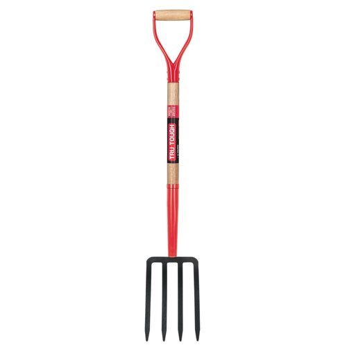 Truper 30293 Spading Fork – 4 Tines, 30 Inch Wood & Steel D-Handle