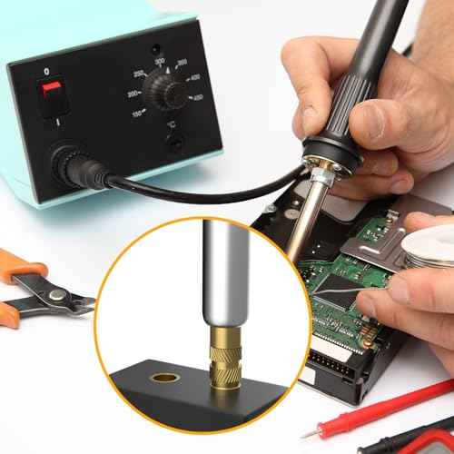 Heat set Insert Tool, Soldering Iron Tips for Threaded inserts M2 M2.5 M3 M4 M5 M6, Soldering Iron kit Compatible with Weller SP40NUS/Hakko FX-888D/900M/T18 Irons- Press Tool for 3D Printer Components