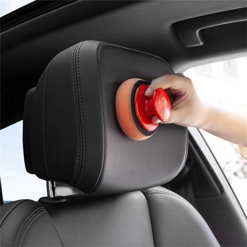 3pcs Polishing Tool Buffing Sponge Pads Waxing Pad with Handle Microfiber Wax Applicator Foam Applicator Pad Wax Applicator Pads for Cars Car Sponge Pads Manual Backplane