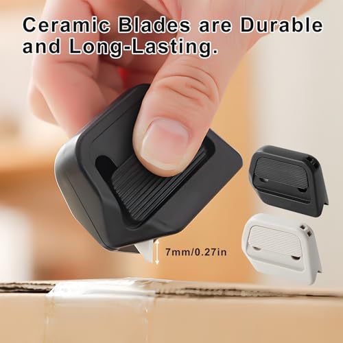 4-Pack Magnetic Box Cutter, Auto-Retract Unboxing Knife with Ceramic Blade for Cardboard Crafts and Daily Using, Kids Mini Package Opener Tool for Home Office Warehouse Use