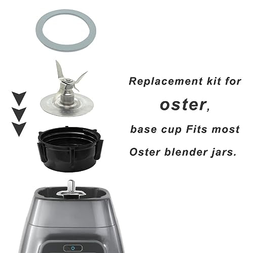 Oster Blender Replacement Parts Kit - 4-Point Ice Crushing Blade, Jar Base & Gasket Seal
