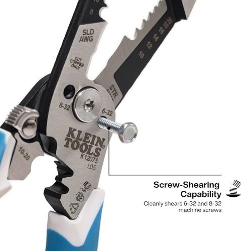 Klein Kurve Heavy-Duty Wire Stripper - Self-Opening, Slim-Forged Design, Electrical Pliers