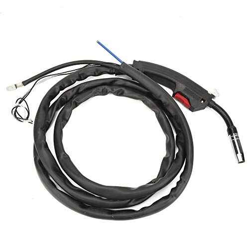 14AK MIG Welding Torch, MB14 CO2 Gas Protective MIG Welder Torch, 2 Meters, Fits 160A200A Current, Black, Stainless Steel