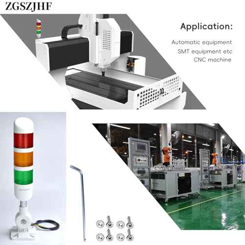 3-Layer Led Signal Tower Stack Lights, Industrial Signal Warning Lights, Column Tower Lamp with Rotatable Base Steady 24V DC/AC with Buzzer