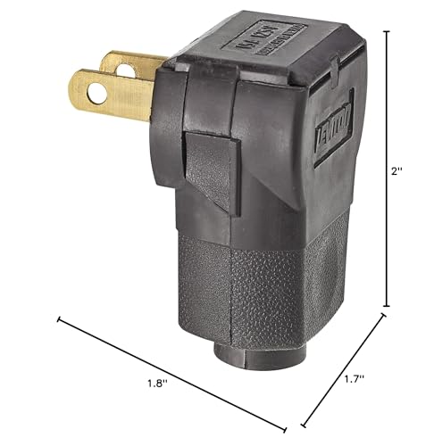 Leviton Brown 15A 125V Non-Polarized Angle Plug 101AN