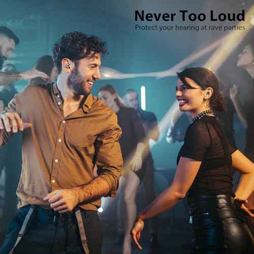 Concert Ear Plugs, Yawsoy High Fidelity Noise Cancelling Ear Plugs, Reusable Ear Plugs for Musicians, Raves, Focus and Sleep, 20dB Noise Reduction & Hearing Protection, 6 Pair Ear Tips in S/M/L(Clear)