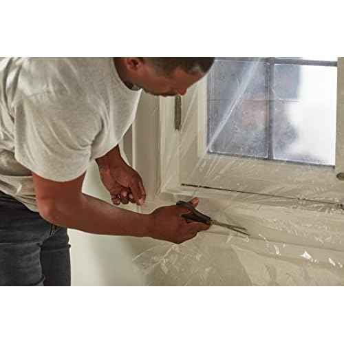 Duck MAX Strength Window Insulation Kit, Winter Window Seal Kit Fits up to 5 Windows, Heavy Duty Shrink Film Cuts to Size for Easy Indoor Installation, Window Tape Included,62 In. x 210 In., Clear