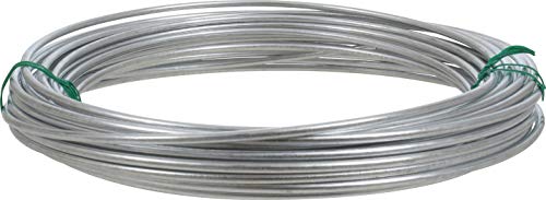 OOK Silver 9-Gauge Solid Steel Utility Wire, 50ft Coil for Heavy-Duty Use