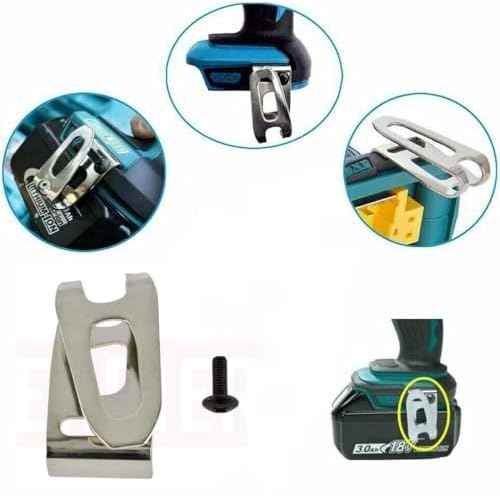 Makita Cordless Tools Belt Clip Replacement (7+7 PCS) - Includes 346449-3 Belt Clip & 251314-2 Screw Kit - Compatible with 324705-1, 346034-2, 346317-0, 324553-8 Models