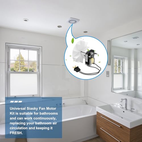Siasky Bathroom Vent Fan Motor Replacement Kit for Nu-Tone & More, 120V, 50CFM