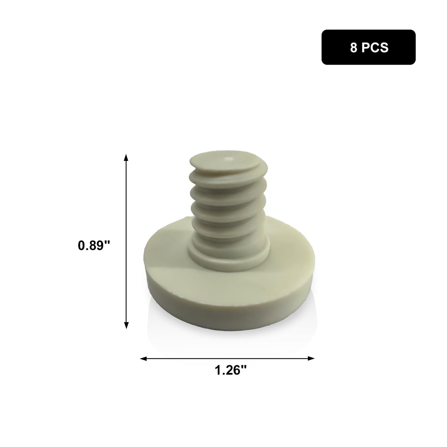 8 PCS Replacement Bolts Compatible with Suncast Storage Sheds for Suncast/Craftsman Resin Storage Sheds, Replacement Screws Compatible with Suncast Storage Sheds Shed Accessories (8, White, 3/8)