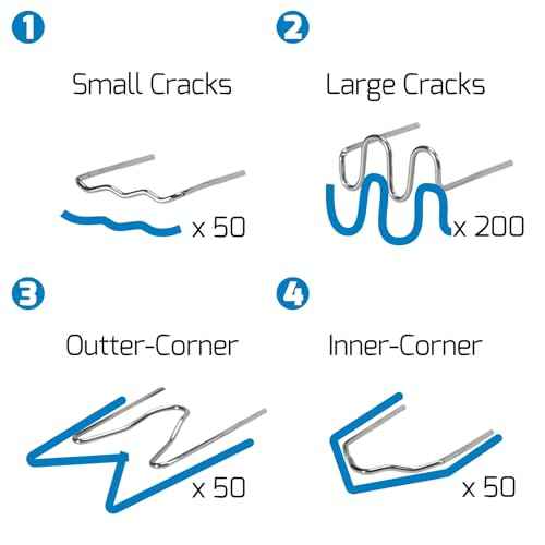 WEP 960-VII Plastic Welder Kit 110V with Ergonomic Grip and LED lights with 350 Hot Staples and Pliers for Car Bumper Plastic Welding, Plastic Gas Tank Repair, a Great Automotive Tools for Mechanics