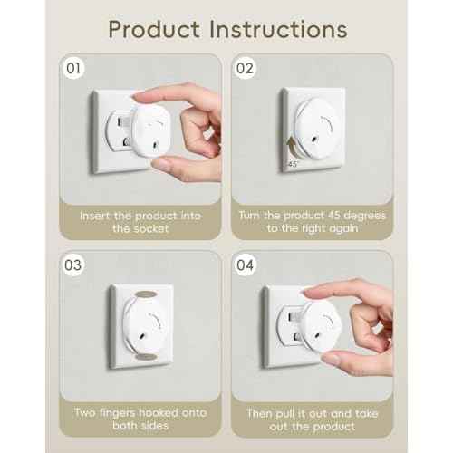 Outlet Covers Baby Proofing, 40 Pack Plug Covers for Electrical Outlets, Outlet Plug Covers to Prevent Power Shock Safety, for US 3-Prong, Plug Protectors for Home, Office, White