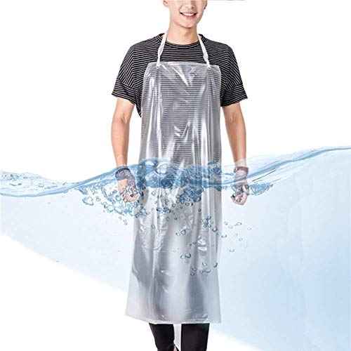 Unisex 47 x27.5 inches Heavy Duty Transparent PVC Waterproof Apron Made of Vinyl¡¦