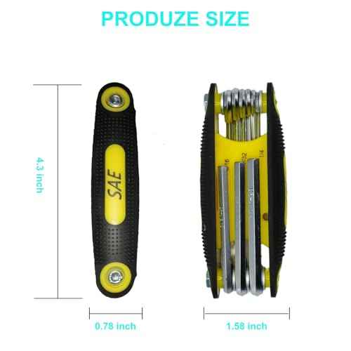 warmtree 17-Piece Folding Allen Wrench Set | Metric & SAE Sizes | 2-Pack Portable Hex Tool for Home Repair & Professional Use