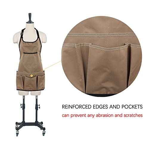 PATILWON 13 Pocket Gardening Tool Waist Belt Bag Oxford Garden Work Apron with 2 Hanging Hole Adjustable Pouch for Men Women