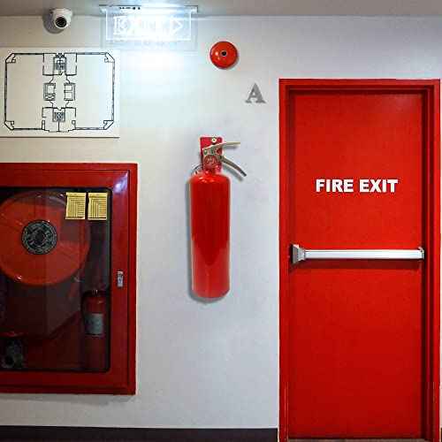 Fire Extinguisher Mount ,Universal Fire Extinguisher Bracket Compatible with Refillable, Water, Dry Powder or CO2 Fire Extinguishers - Suitable for 10-40lbs Fire Extinguishers (4 Brackets)