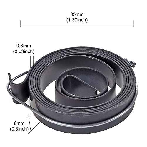 Pack of 2 Drill Press Return Spring, Quill Spring Feed Return Coil Spring Assembly, 2.2Ft Long, 35 x 8 x 0.8mm