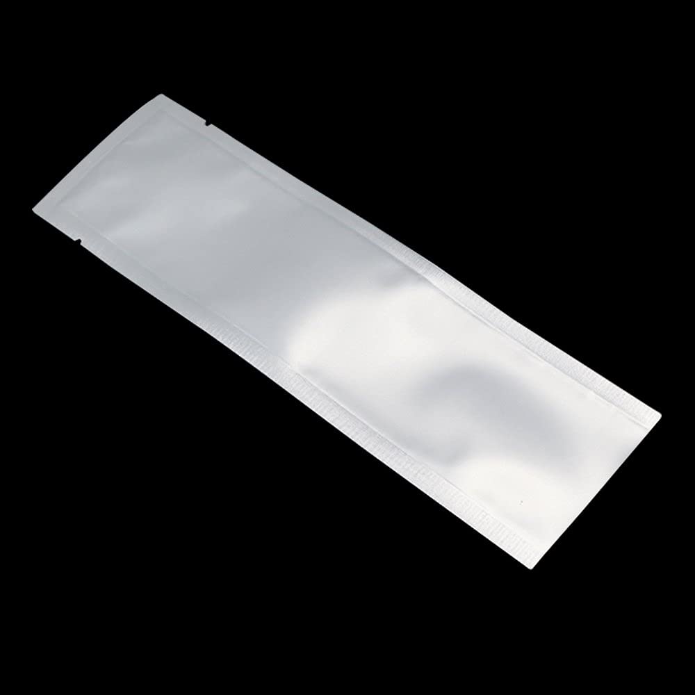PABCK 100 Pcs 2.1x7.08 inch (Inside Size 1.77x6.69 inch) Clear Front Vacuum Heat Sealable Pure Mylar Foil Bag for Travel Shampoo Skincare Packaging Candy Coffee Powder Food Storage Aluminum Package