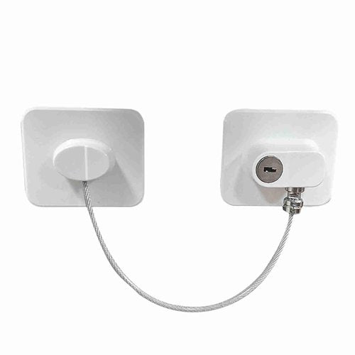 Child Safety Locks Baby Proof Refrigerator Lock Strong Adhesive Guard Lock with Keys for Fridge, Cabinets, Drawers