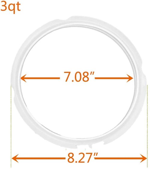 Sealing Ring fits 3 Qt Instant Pot Mini- Replacement Silicone Gasket Seal Rings for 3 Quart Instapot Pressure Cooker Insta Pot Accessories Parts