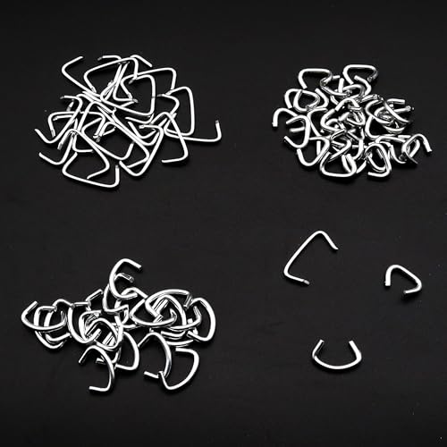 270 Pcs of 3 Sizes Galvanized Hog Rings Assortment Kit and One Piece Professional Pliers Widely for Bungee Animal Pet Cages Bagging Meat and Sausage Casing Fencing Furniture Upholstery