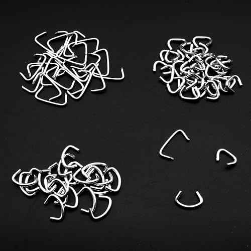 270 Pcs of 3 Sizes Galvanized Hog Rings Assortment Kit and One Piece Professional Pliers Widely for Bungee Animal Pet Cages Bagging Meat and Sausage Casing Fencing Furniture Upholstery