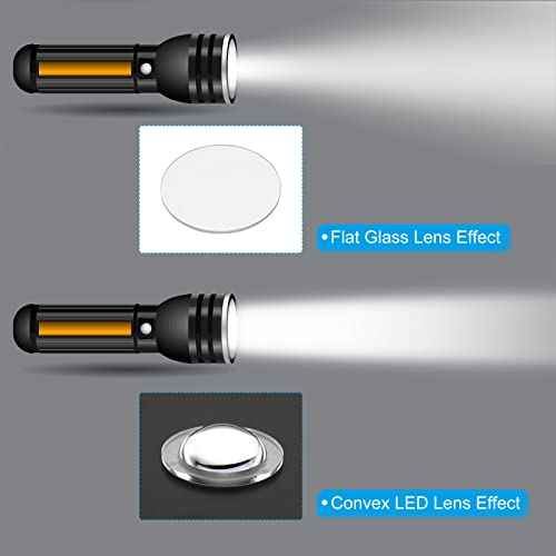 PATIKIL Diameter 10.3mm Height 4.2mm Flat Convex Lens, 10 Pcs Acrylic LED Optical Convex Condenser Lens for LED Flashlight Bike Head Lamp, Transparent