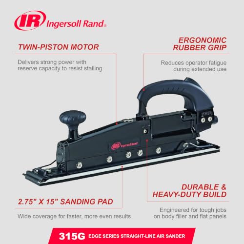 Ingersoll Rand 315G 2.75-Inch x 15-Inch Straight-Line Air Sander for Automotive & Metalwork