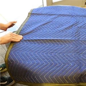 Boxer 80in x 72in (43lbs/Doz Weight) Non-Woven Universal Moving Blanket, Multipurpose, Lightweight, Blue Color, Scratch Protection