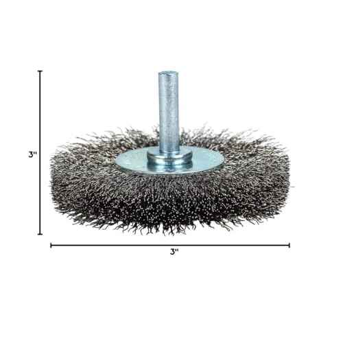 Forney 60017 Wheel Brush, Fine Crimped Wire with 1/4-Inch Shank, 3-Inch
