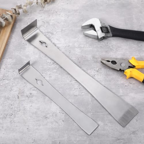 2 PCS Stainless Steel Pry Bar Scraper, Hive Tool Beekeeping,Steel Beekeeper Scraper,Pry Tool Mini Pry Bar Tool Crow Bar Flat Bar, Mini Crowbar Small Crowbar Trim Pry Bar, Metal Pry Bar,Bee Hive Tool