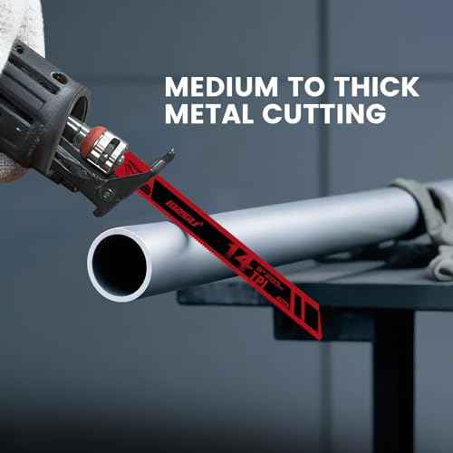 10-Piece Reciprocating Saw Blades Set, 6 to 9 Inch Metal/Woodcutting Saw Blades, Pruner Saw Blades