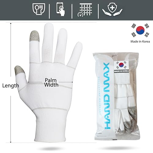 Youneedthat AeroSilver Seamless Touchscreen Gloves ? Eczema Relief, Non-Slip Work Glove Liners, Moisture-Wicking, 10/20 Pack
