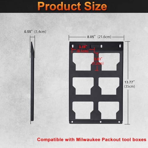 Packout Plate Compatible for milwaukee,Packout Quick Connect Compatible for milwaukee,Two Black Half Plate