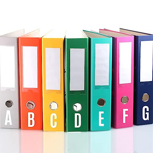 Jiepuxiter Waterproof Alphabet & Number Stickers 2 inch White - Clear Vinyl Decals