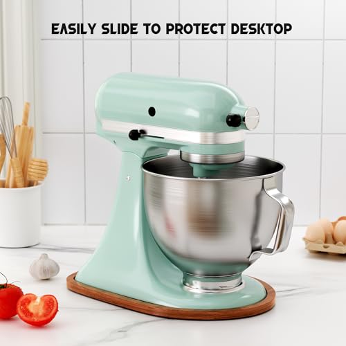 ENVTEK Pine Wood Mixer Slider Mat for KitchenAid Tilt-Head 4.5-5 Qt