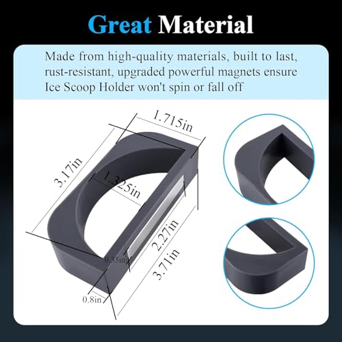 1 Pc Grey Upgrade Powerful Magnetic Ice Scoop Holder with Adjustable Multi-Angle