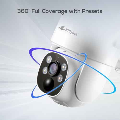 Kittyhok 4G LTE Cellular Solar Security Camera Wireless Outdoor, 2K No WiFi Security Camera, 360¡Æ Live View Pan/Tilt, Color Night Vision, 2 Way Talk, PIR Motion Sensor, Siren, Built-in SIM Card