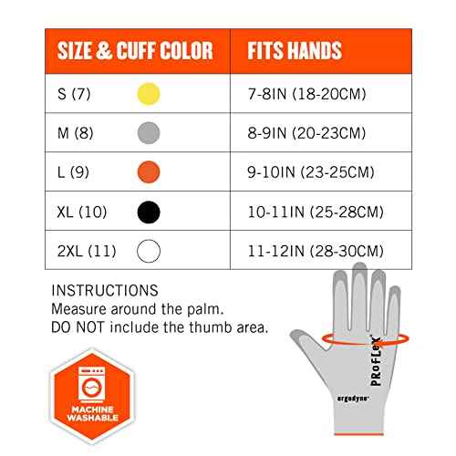Ergodyne unisex adult Cut-resistant - A3, 13g ANSI A3 PU Coated CR Gloves, Gray, Large US