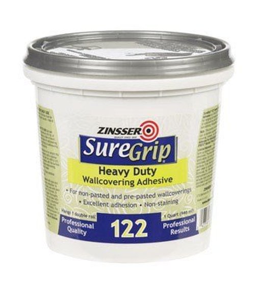 Zinsser 69384 1 Quart Clear SureGrip Strippable Wall Covering Adhesive
