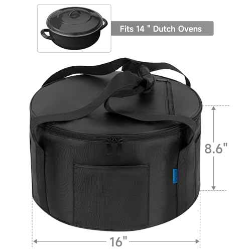 Dutch Oven Bag for 14 Inch Dutch Oven, Oven Bags with Extra Pockets