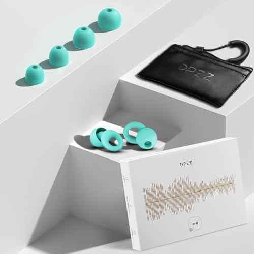 Noise Canceling Earplugs for Sleep and Concentration? New Flexible Earplugs for Better Attenuation?2 Pair Reusable ?Deal for Side Sleepers &Noise Sensitive Person ? 27dB Noise Cancellation?Light Green