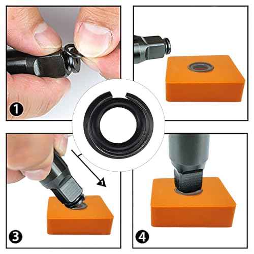 (10 Sets) 1/2" Impact Wrench Retaining Rings Clip with O-Ring, Compatible with Milwaukee Electric/Pneumatic Type Impact Wrench, Including Retainer Ring Anvil Install Tool