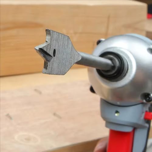 6PCS Spade Drill Bit Set Paddle Flat Bits, 3/8"-1",Hex Shank Quick Change Wood Drill Bit Set,Flat Wood Hole Cutter