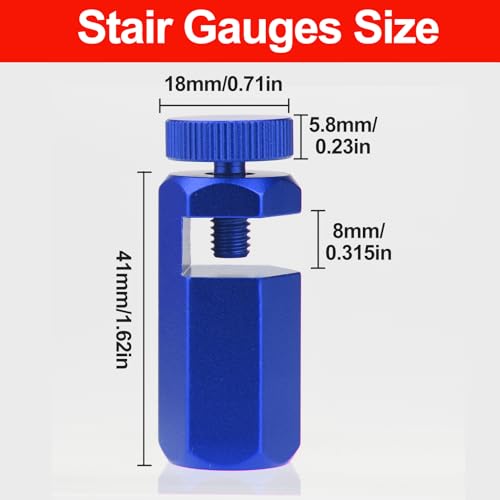 Miucoguier Tall Stair Gauges for Framing Square - Blue, 2P with Holder & Hook