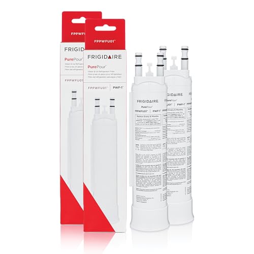 Frigidaire 2 Pack Refrigerator Water Filter Replacement - NSF 401 Certified, Space-Saving Design