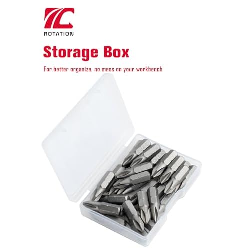 ROTATION 30-Piece Phillips #2 Bit Set PH2, Impact Grade, 1/4-inch Hex Shank, Chrome Vanadium Steel